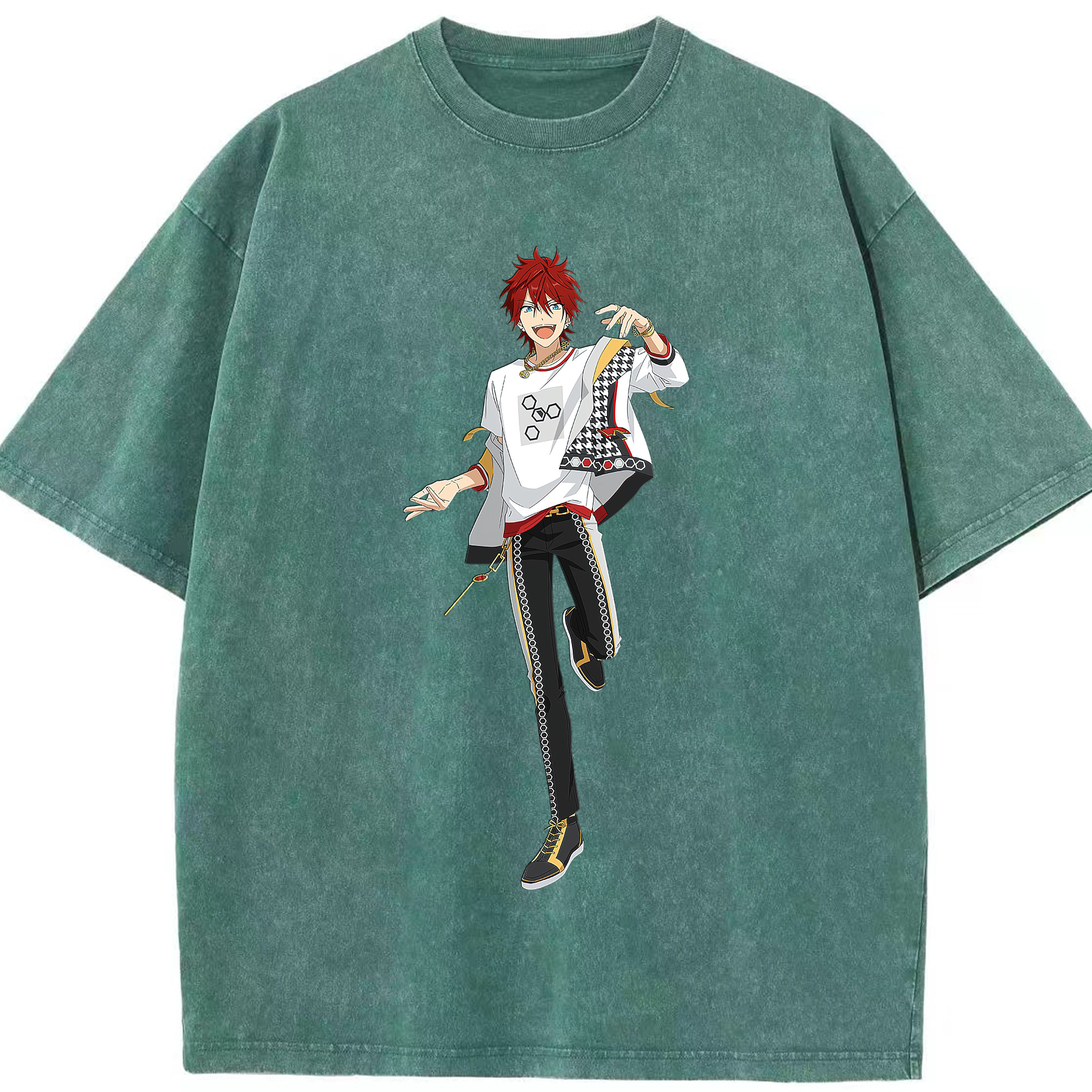 （画像用） あんさんぶるスターズ! Ensemble Stars 綿100% ヴィンテージ風 半袖Tシャツ（フロントプリント）